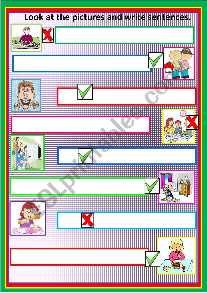 Present Simple: Positive and negative sentences 