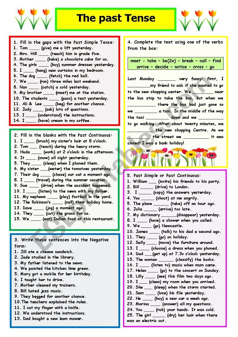 Past Simple Past Continuous Quiz Simple Past & Past Continuous - ESL worksheet by Elle81