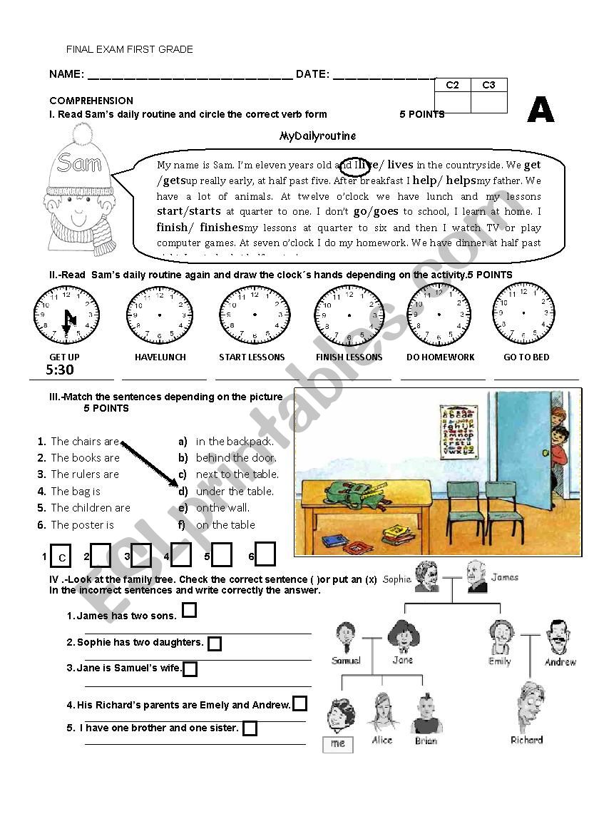 FINAL EXAM worksheet