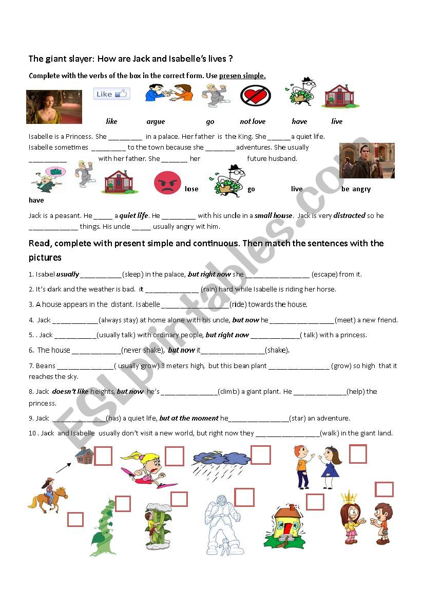 Jack the giant slayer worksheet