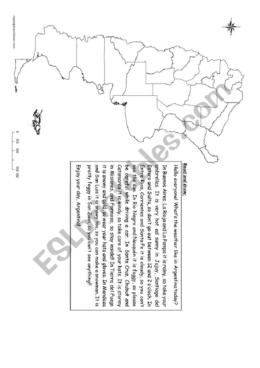 Weather in Argentina worksheet