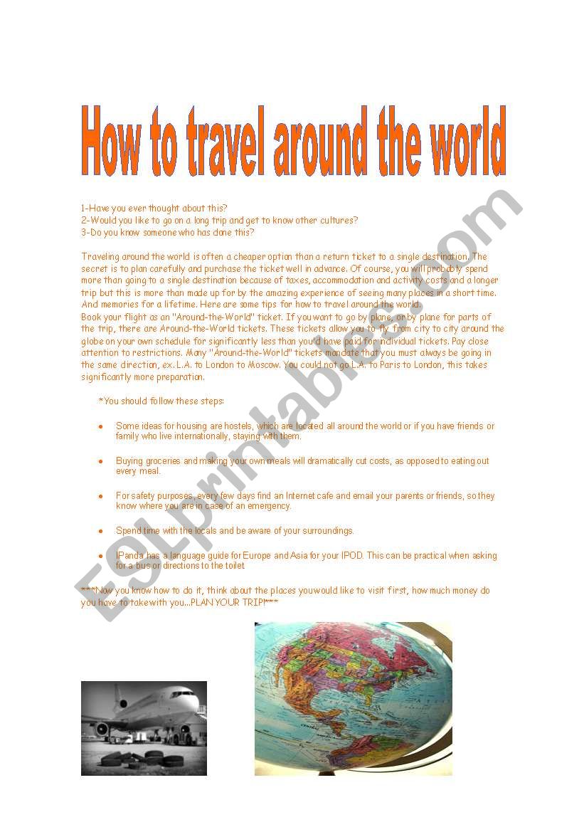 How to travel around the world?