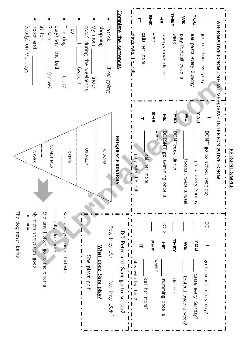 Present Simple  worksheet