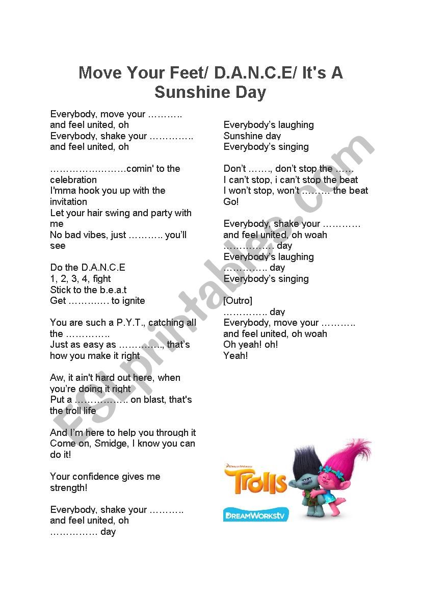 Move Your Feet/ D.A.N.C.E. / Its A Sunshine Day | TROLLS