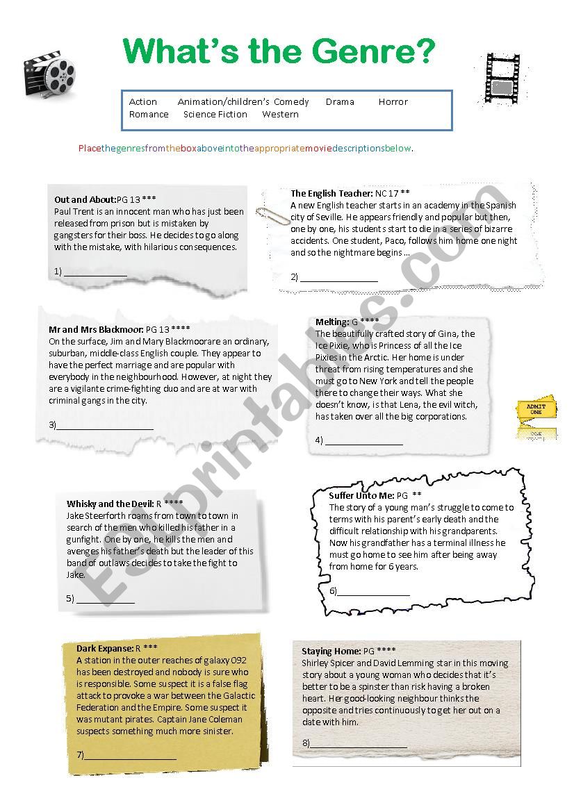 WhatÂ´s the Genre? worksheet