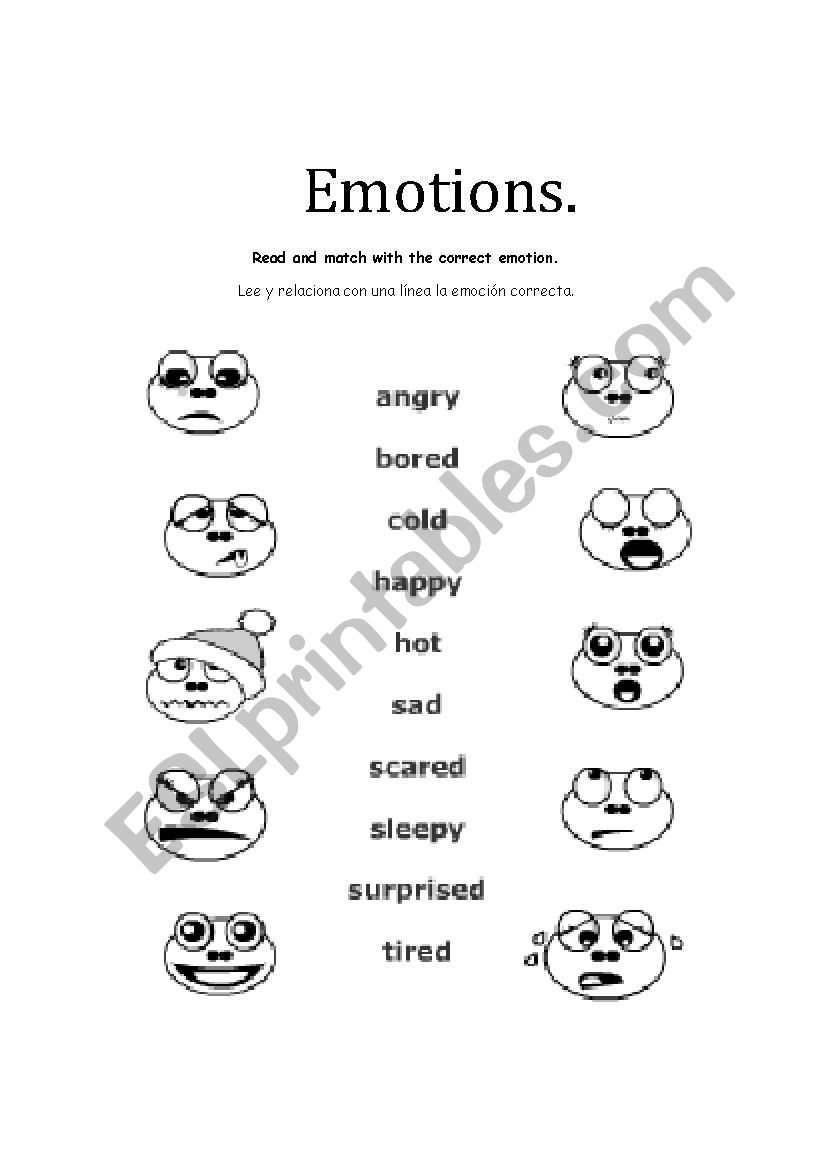 Feelings worksheet