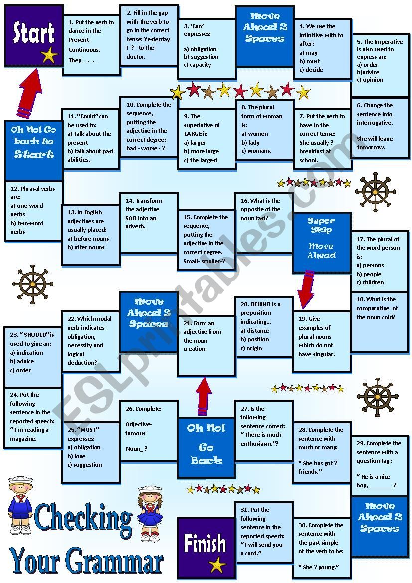 checking-your-grammar-game-esl-worksheet-by-vanda51