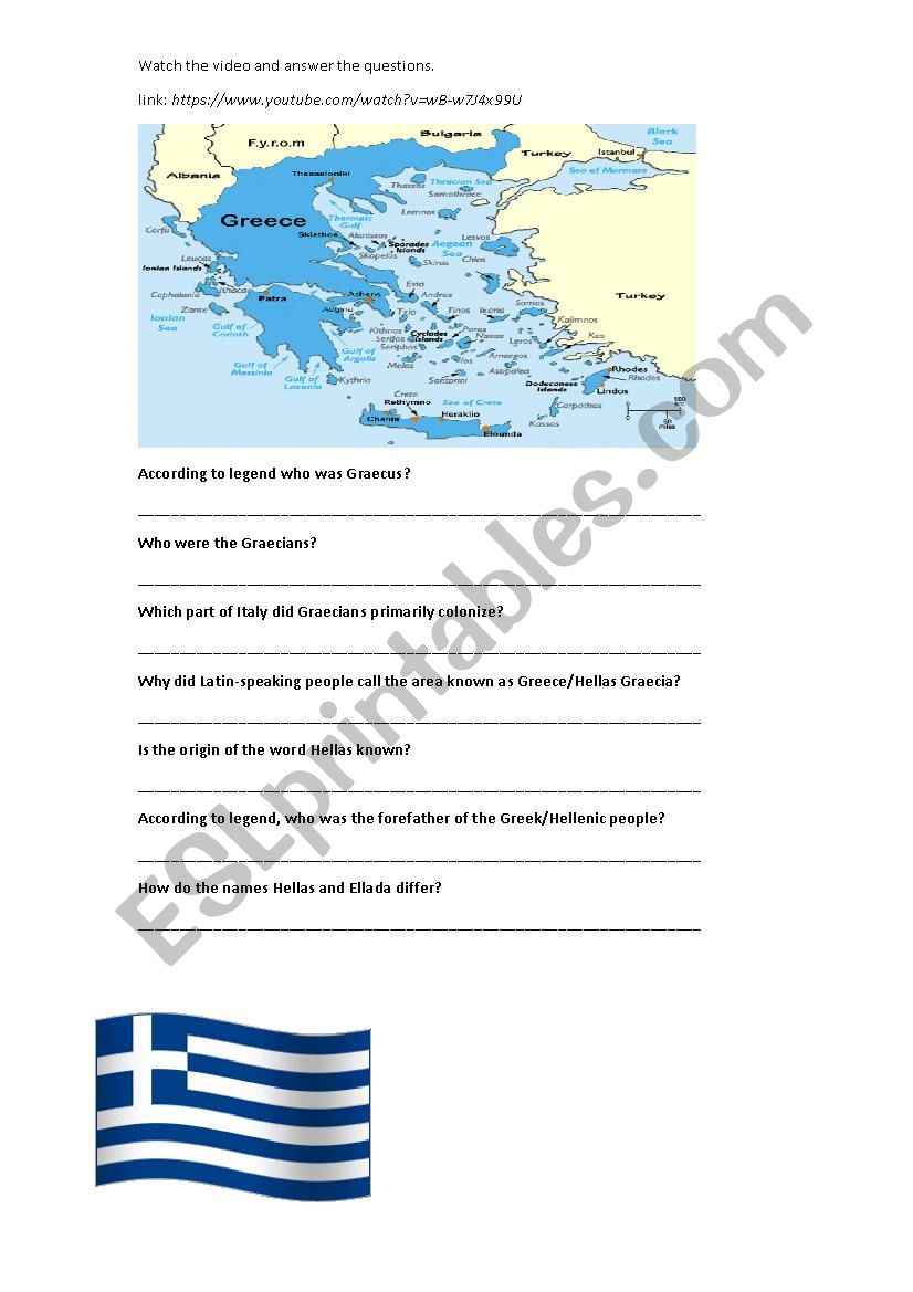 Greece or Hellas? Why? worksheet