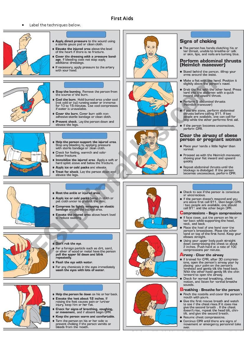 First Aids worksheet