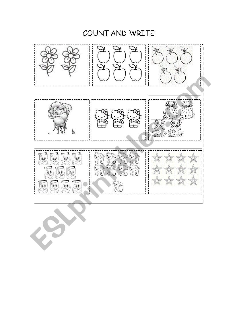 Count and write worksheet