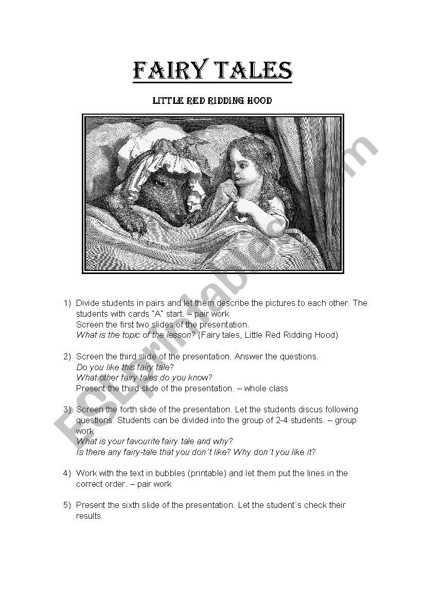 Little Red Riding Hood  worksheet