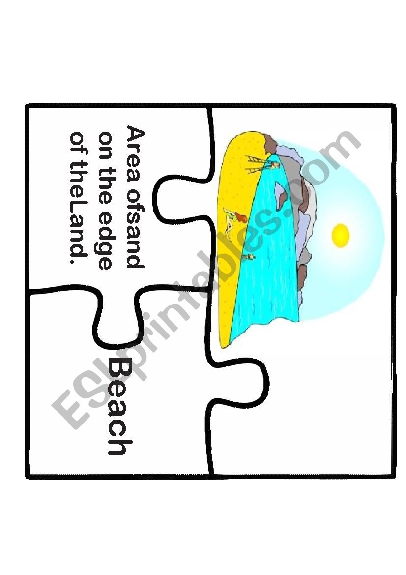 Landforms Puzzle worksheet