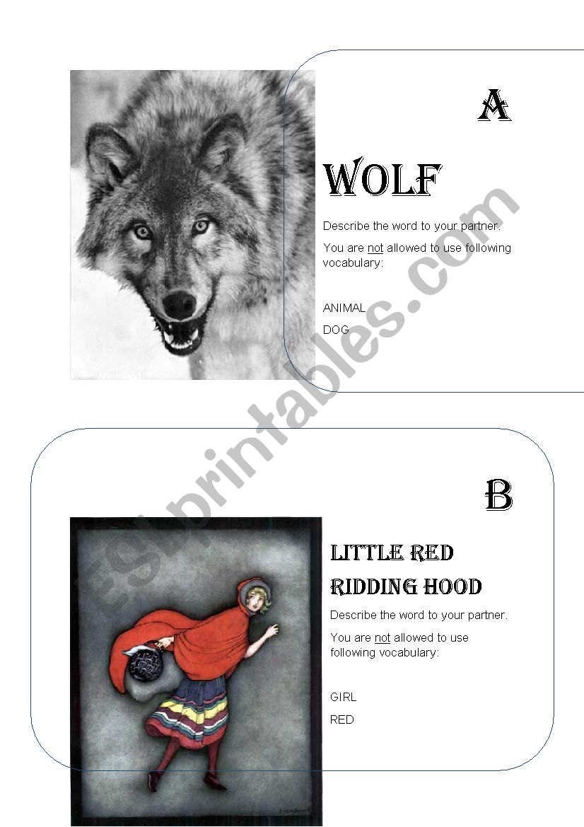 Little Red Riding Hood  worksheet