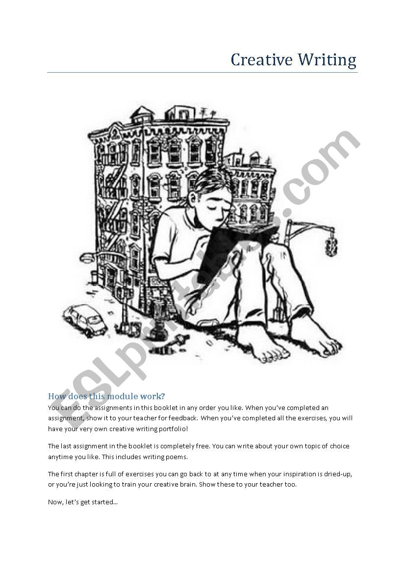 Creative Writing Module worksheet