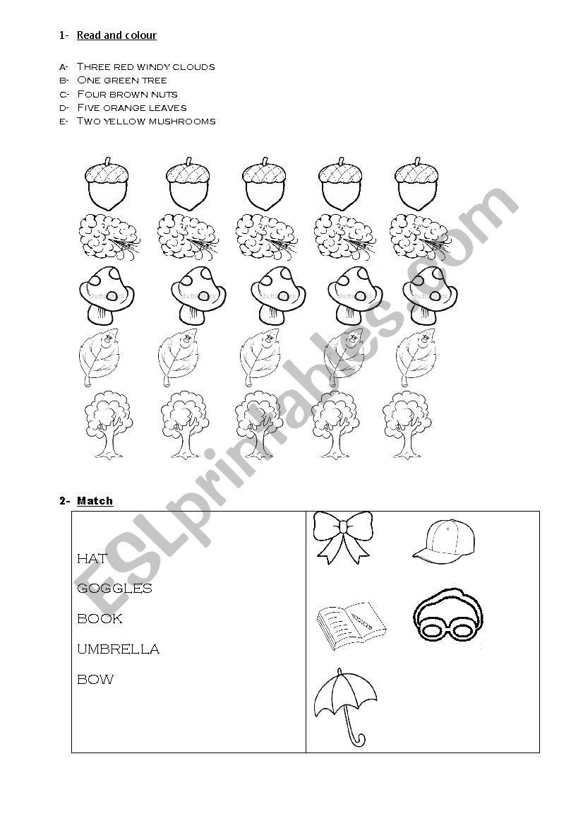 New Treetops 1 worksheet
