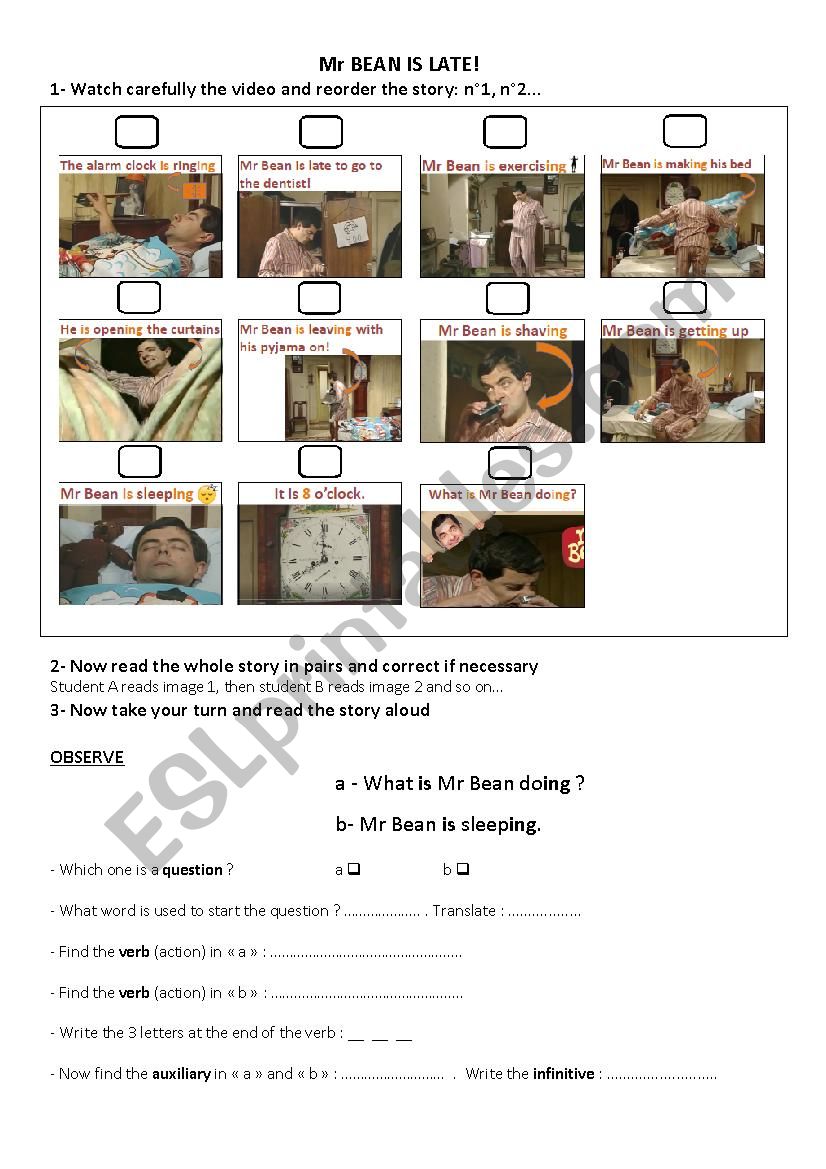 mr-bean-is-late-esl-worksheet-by-nathalie