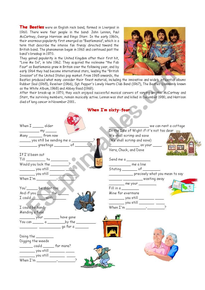 When IÂ´m sixty-four worksheet