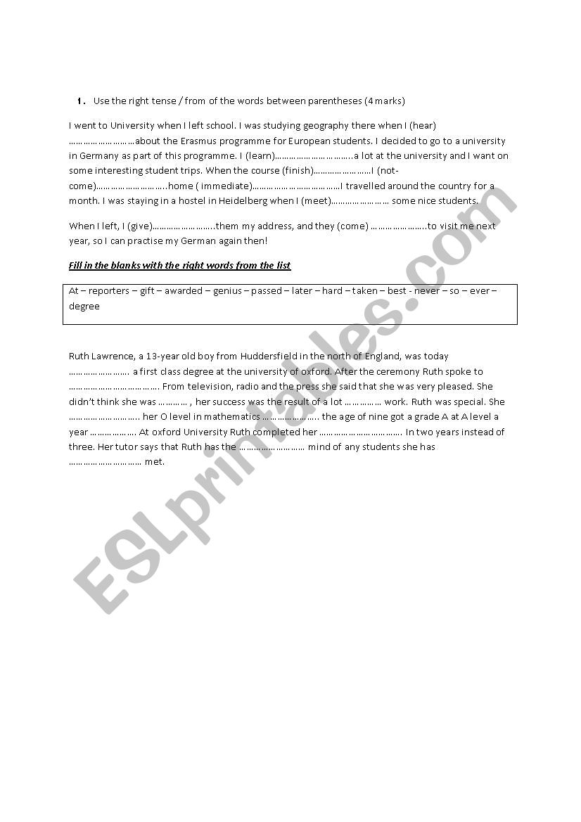  module  2 education  worksheet