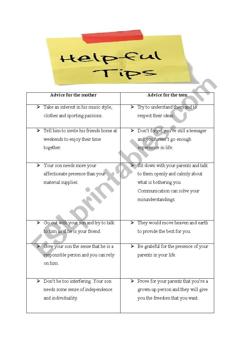 Family relationships Module 1 / 9th grade