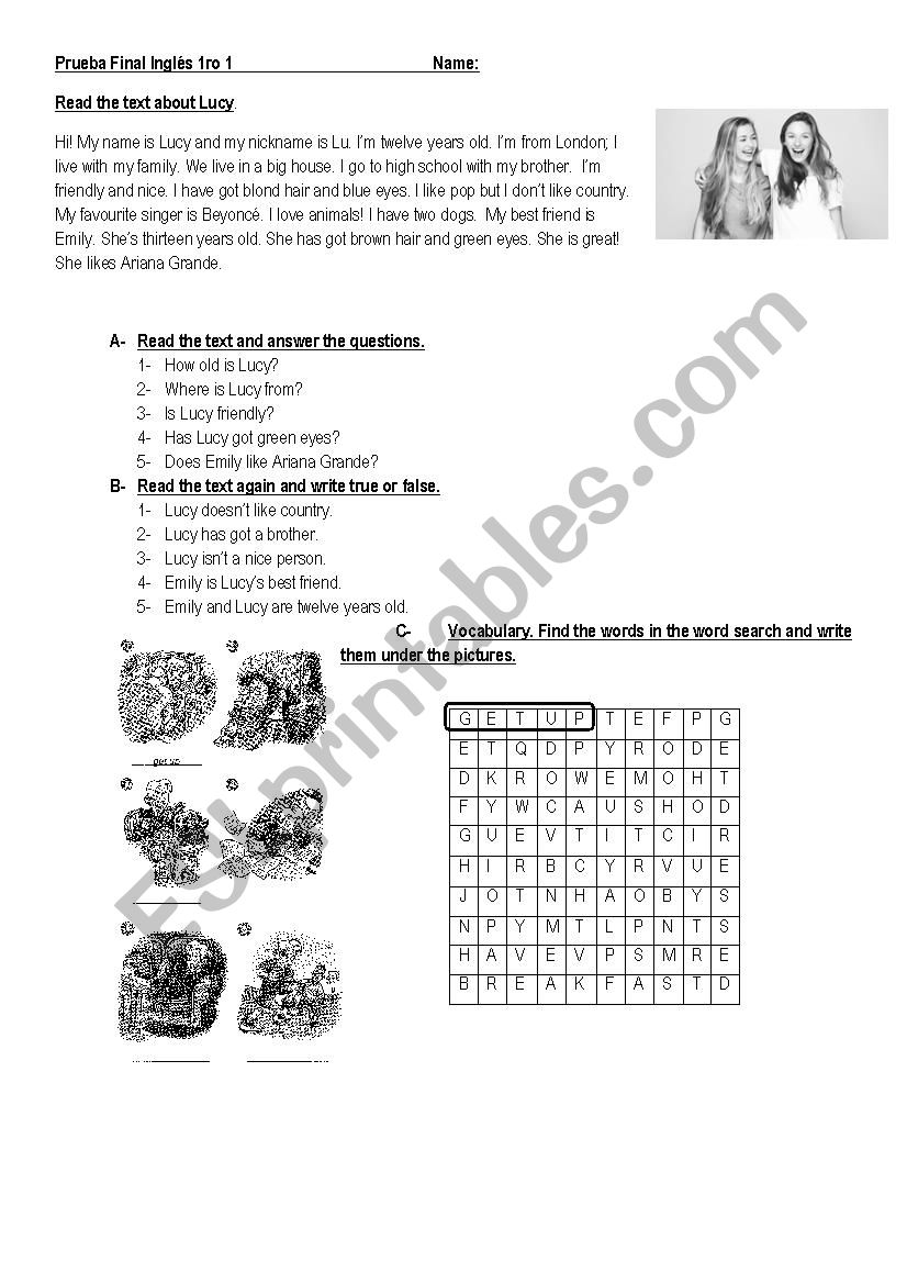 Test  worksheet