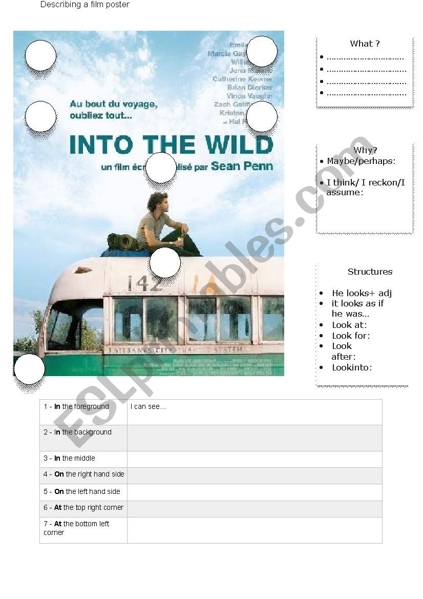 Into the Wild poster analysis worksheet
