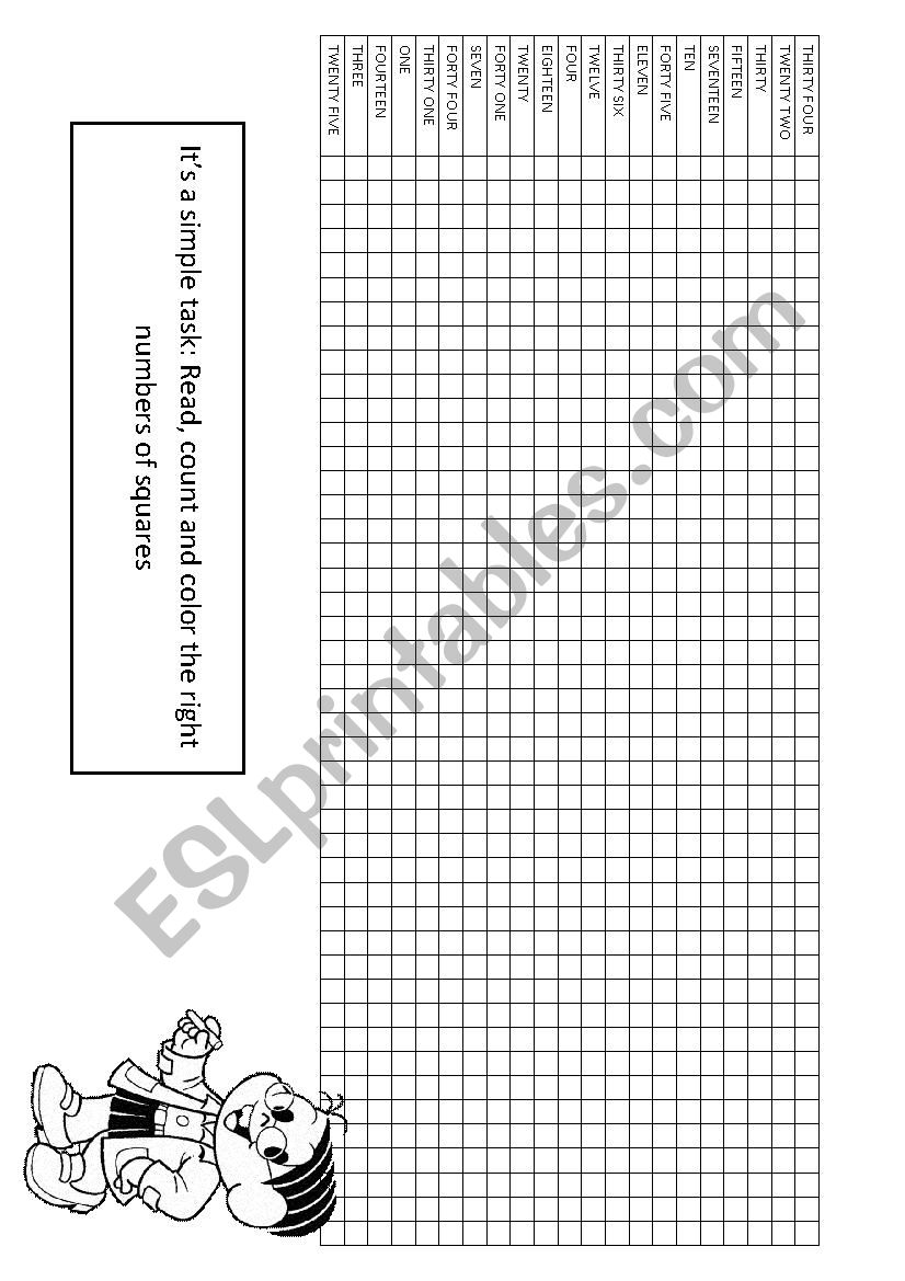 Count and Color worksheet