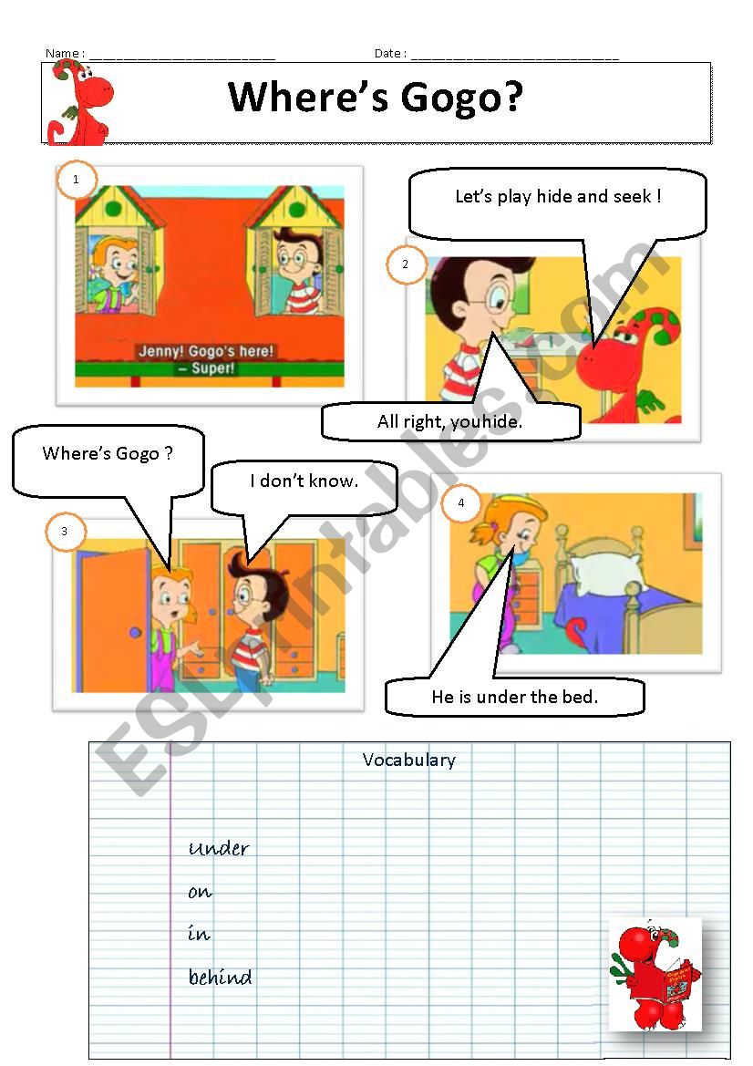 Gogo 21 - Wheres Gogo? worksheet