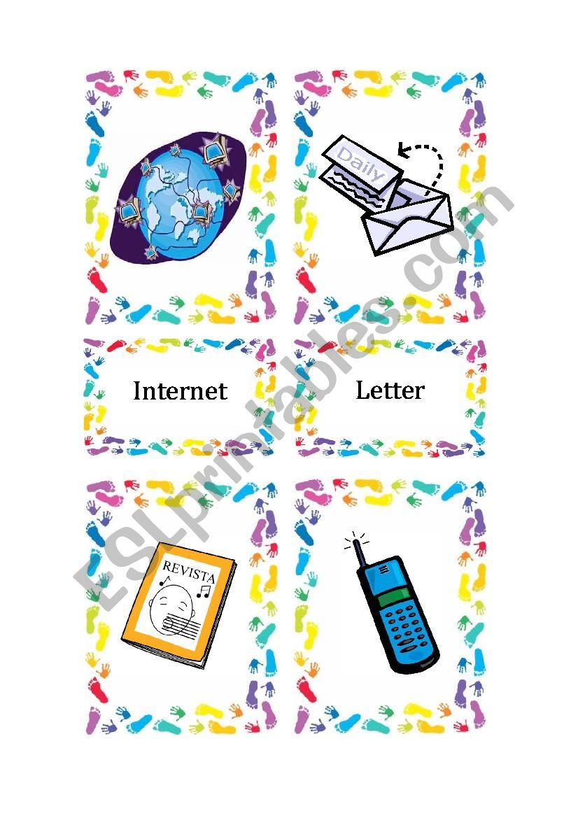 Mass-media fashcards worksheet