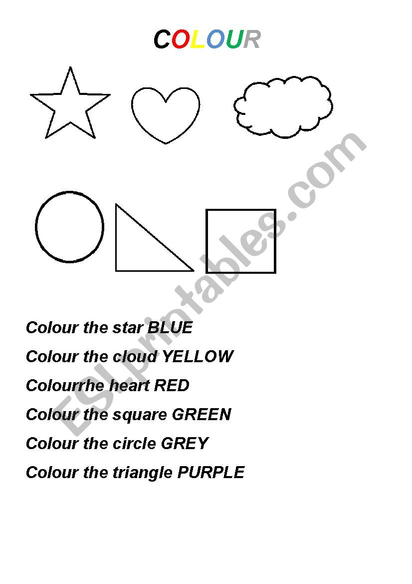 Colour worksheet