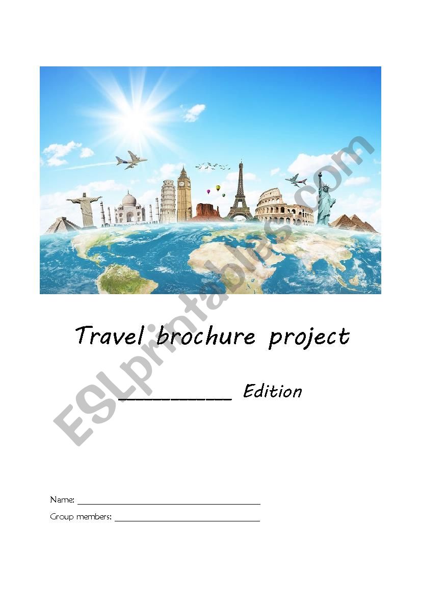 Travel brochure worksheet