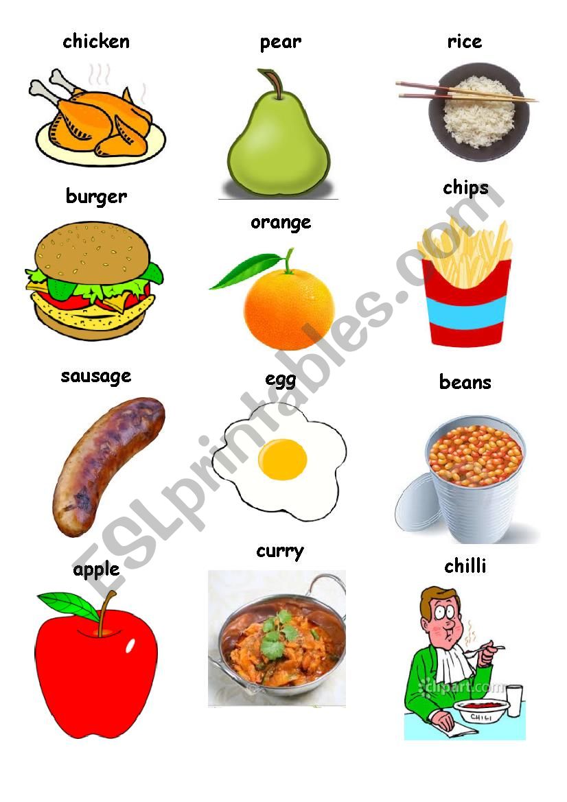 Things to eat  worksheet