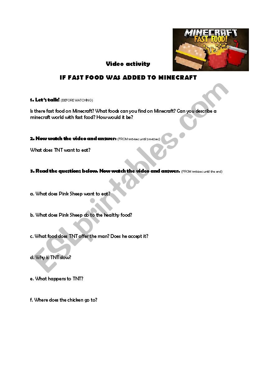 If fast food was added to Minecraft 