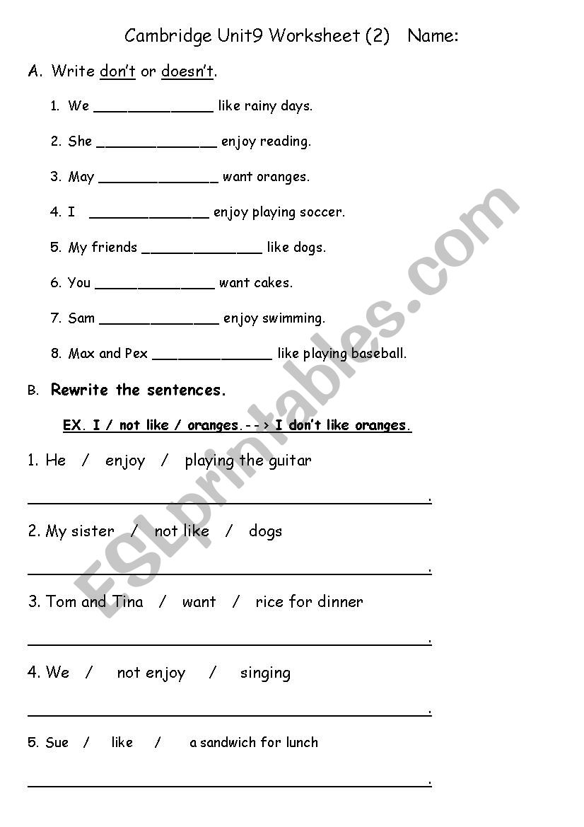 Simple present tense worksheet