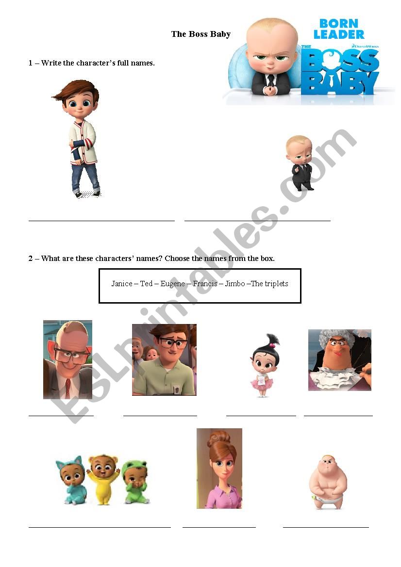 The Boss Baby - Movie Activity