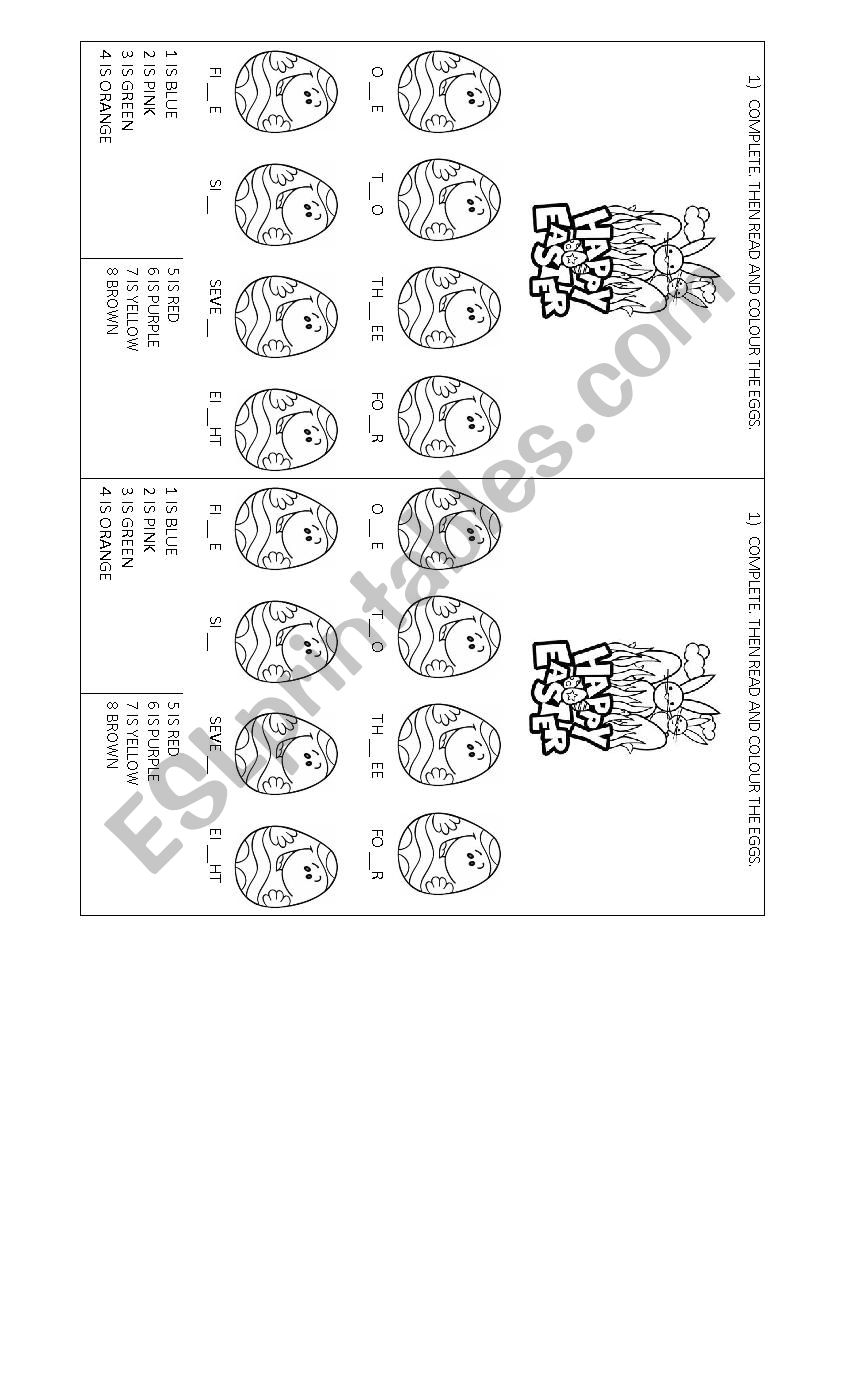 Easter  worksheet