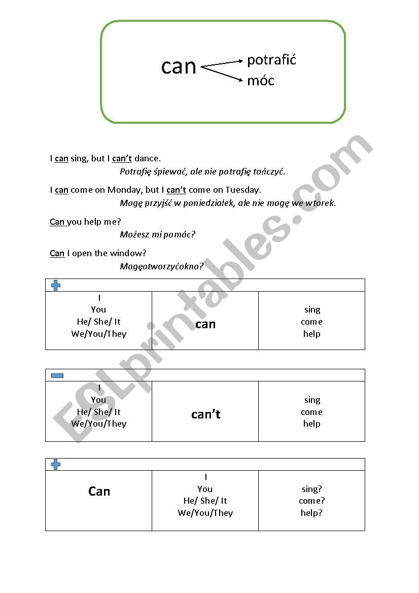 can worksheet