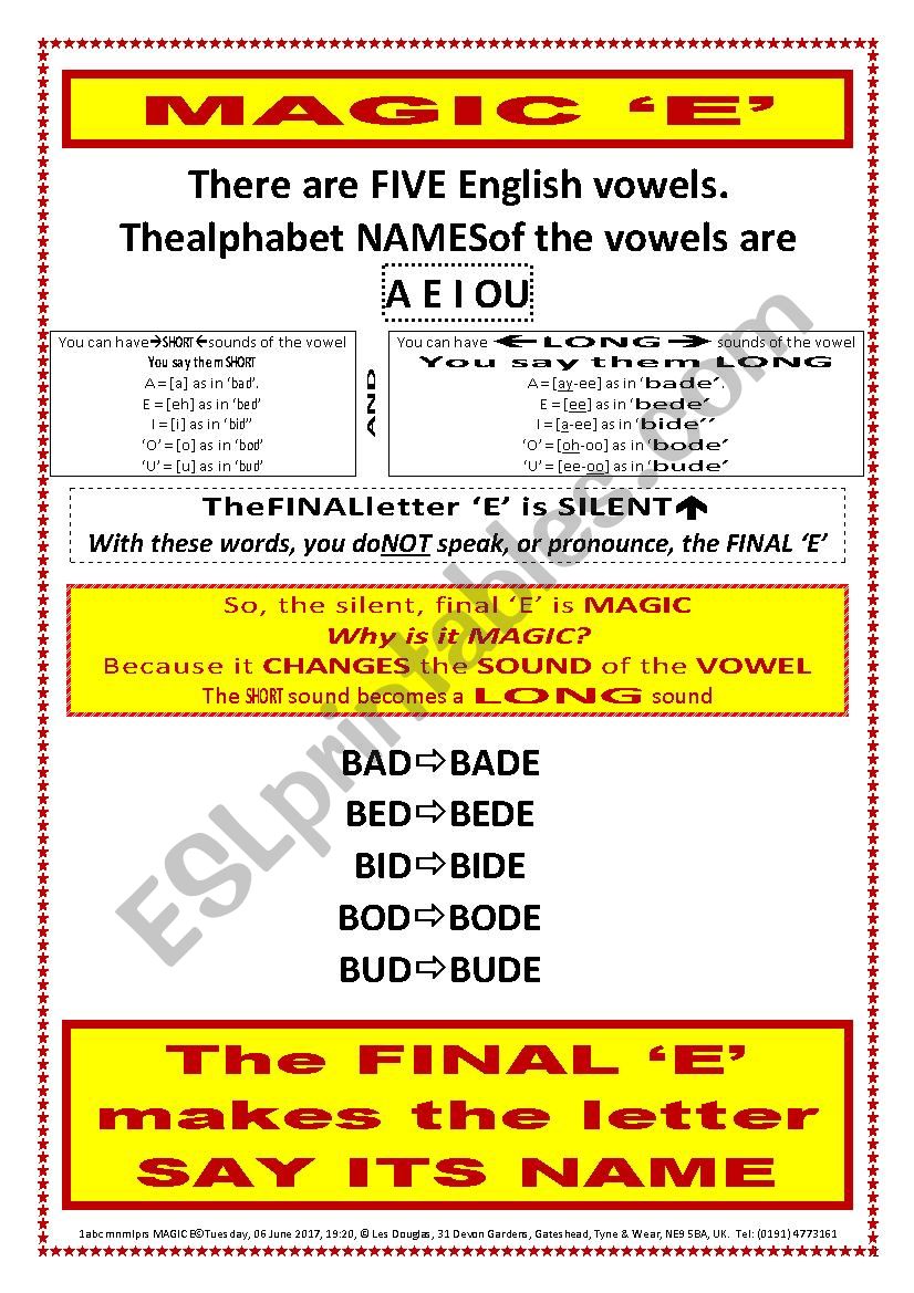 PRONUNCIATION 002 The great Pronunciation Secret ... Magic Â´EÂ´ 