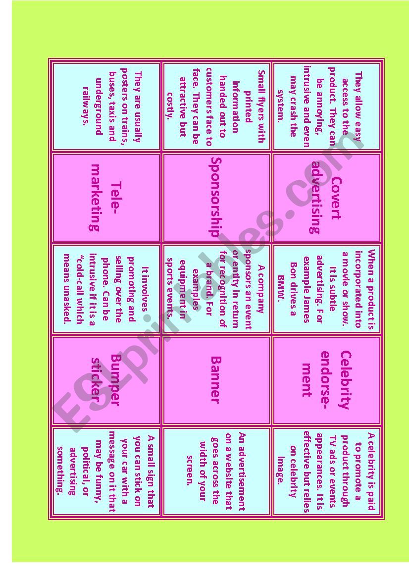 Advertising Vocabulary For Ielts Advanced C1 Miniflashcards 1 14