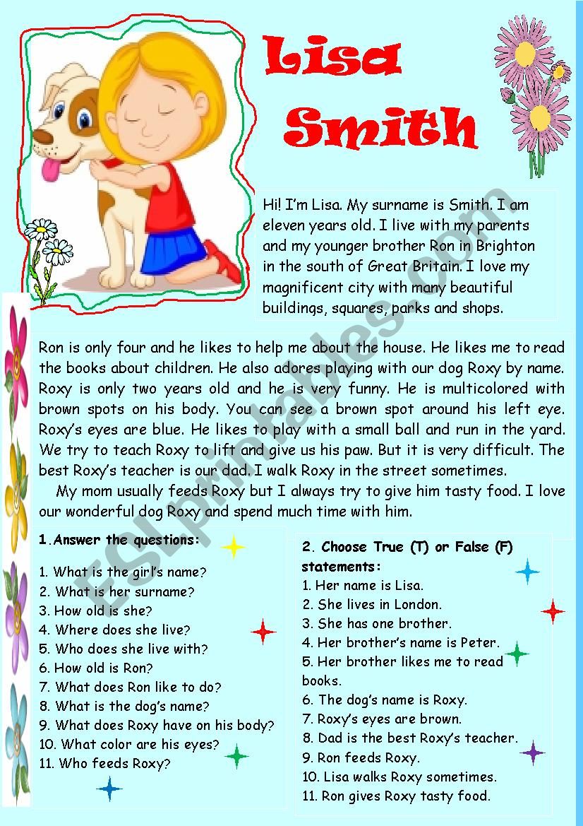 Lisa Smith worksheet