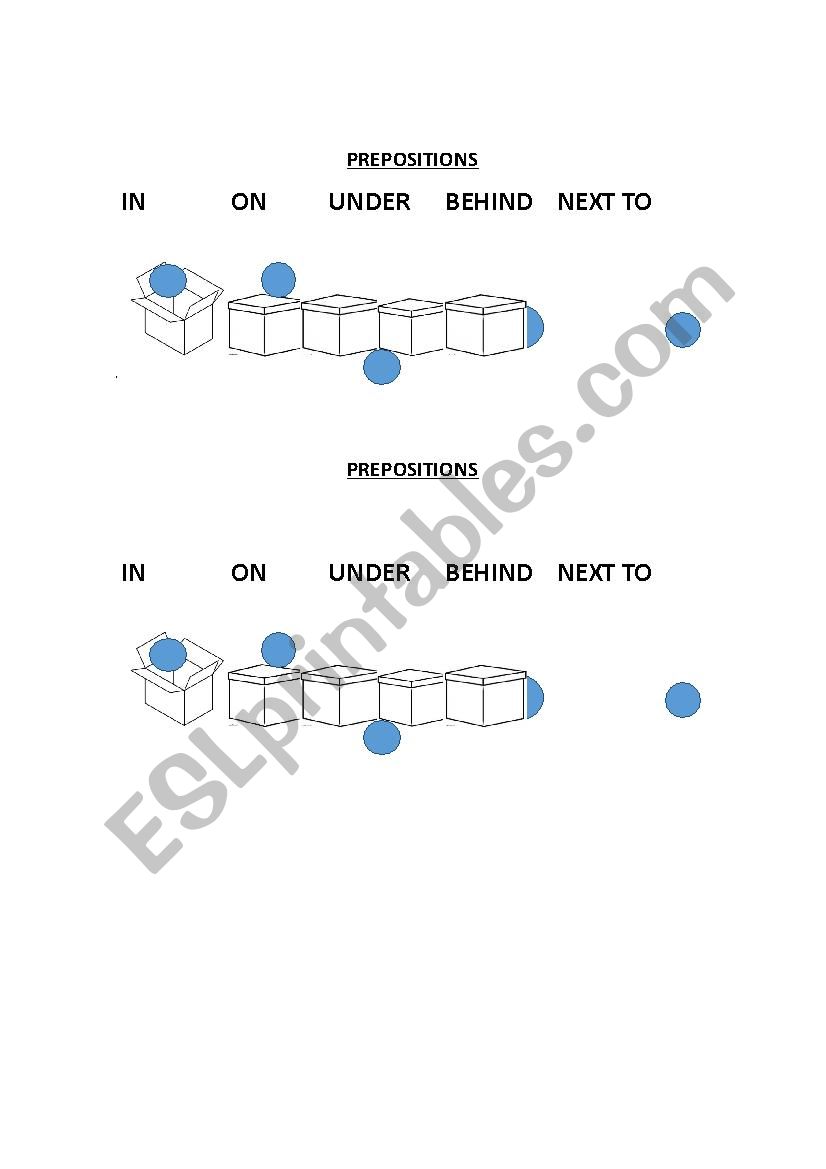 Prepositions worksheet