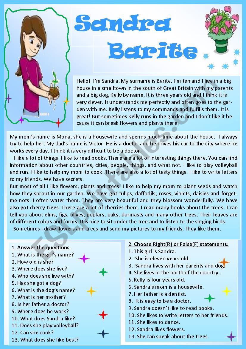 Sandra Barite worksheet