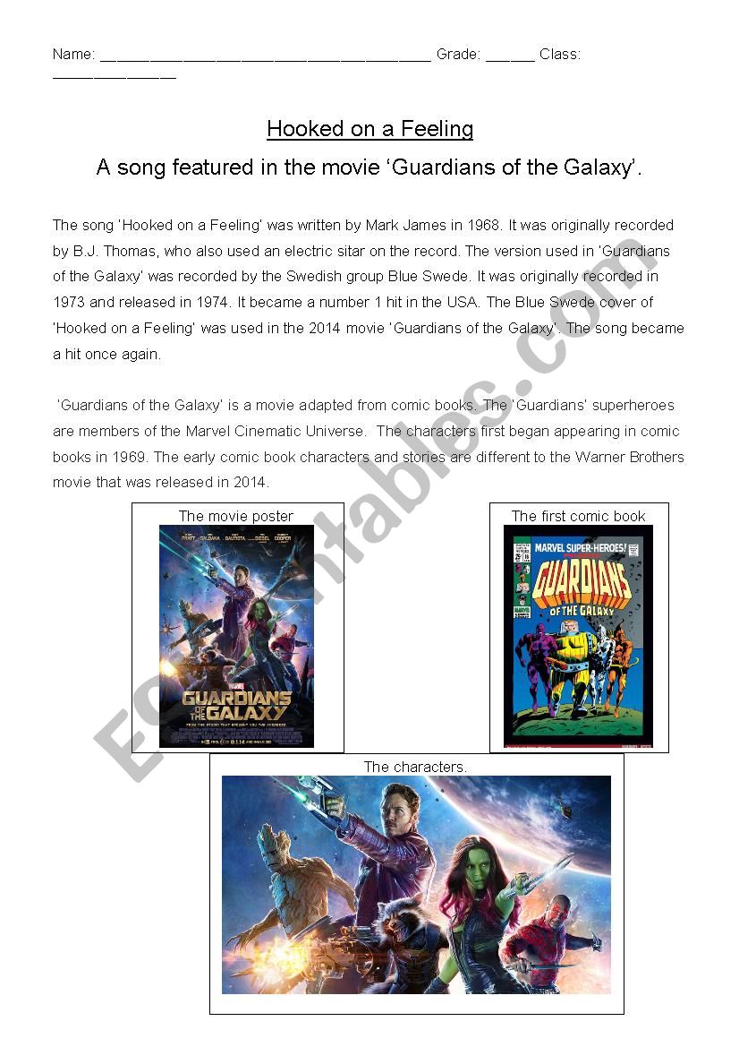 Â´Hooked on a FeelingÂ´ from Guardians of the Galaxy