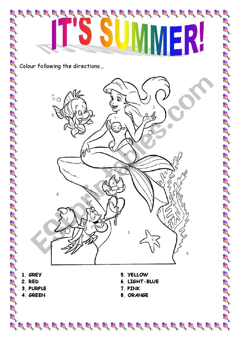 ITS SUMMER! worksheet