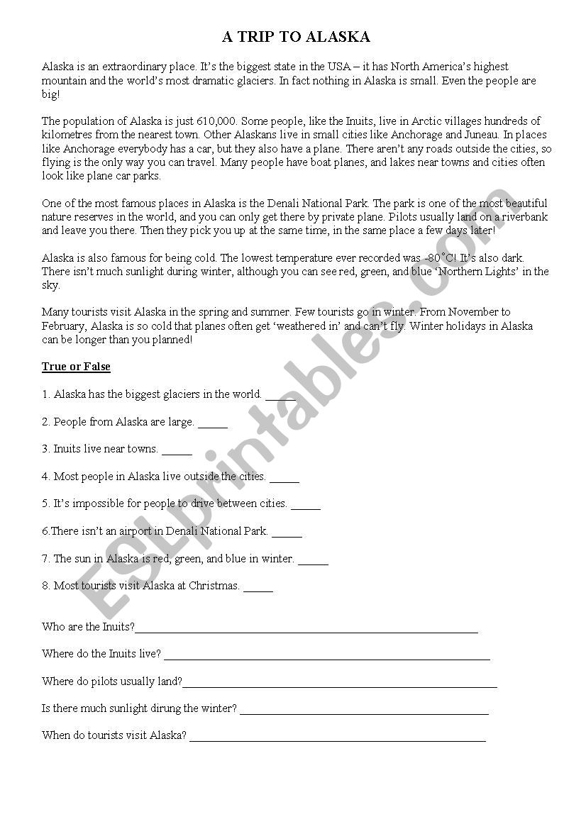 readings  worksheet