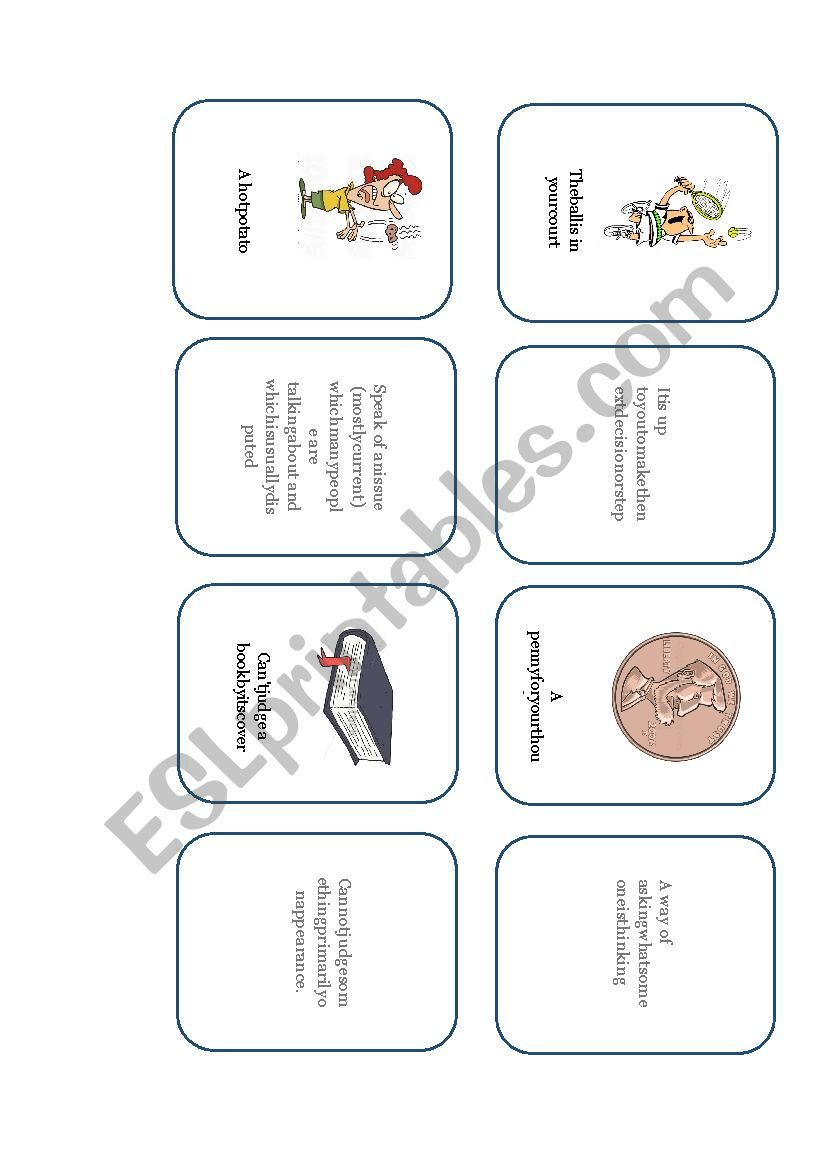 Idioms worksheet