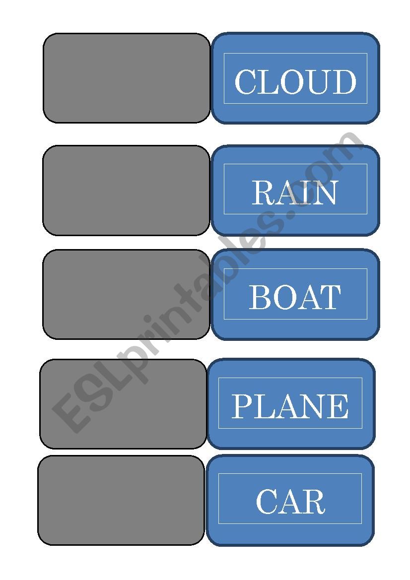 TOEIC / Verbs and Nouns Slapjack Cards. 