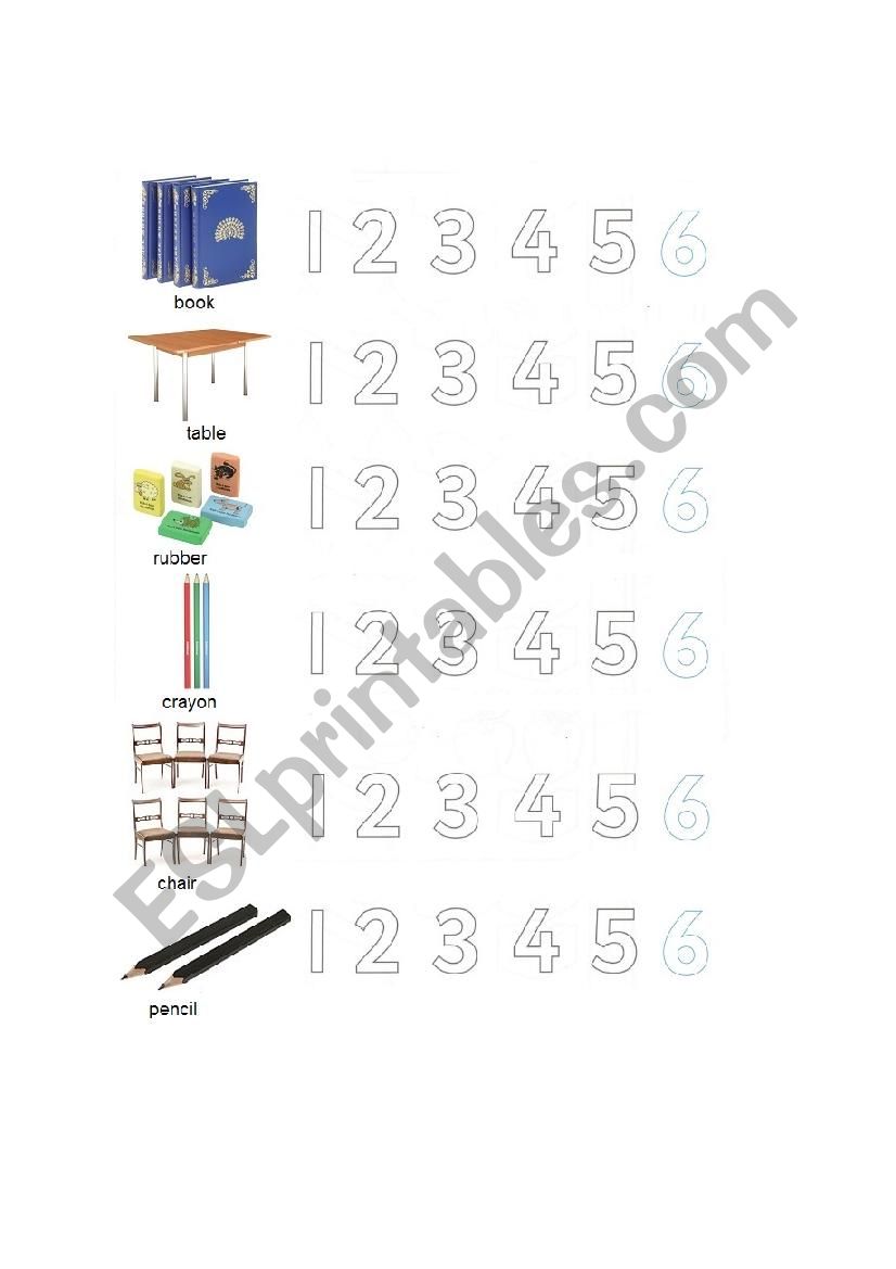 How many objects worksheet
