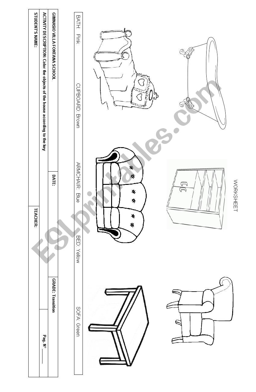 house worksheet worksheet