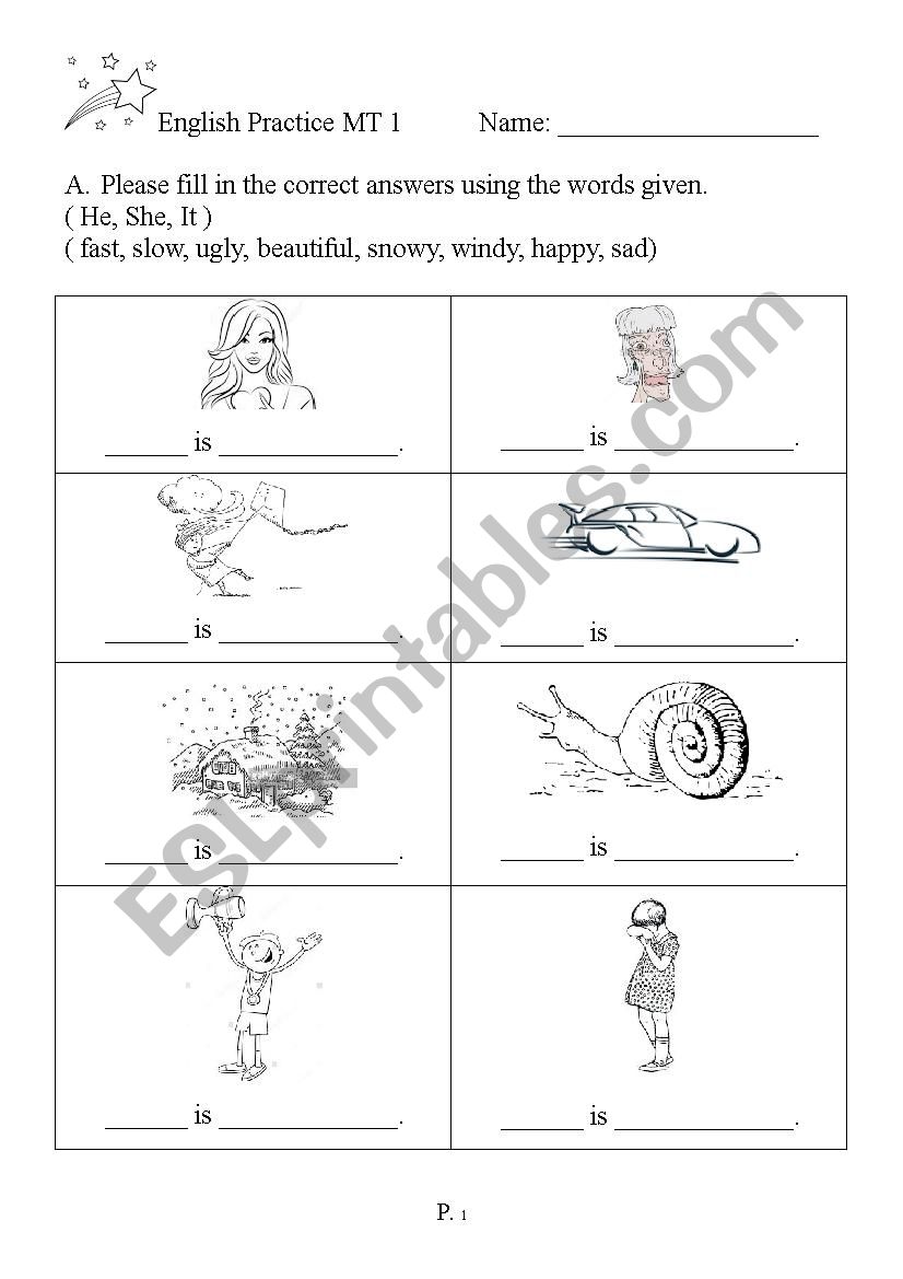 English Practice for Kindergarten Children