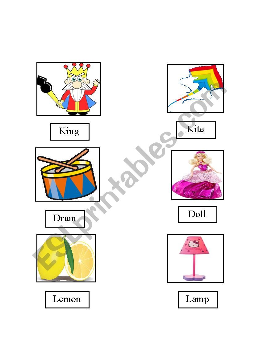 Phonics K D L  worksheet